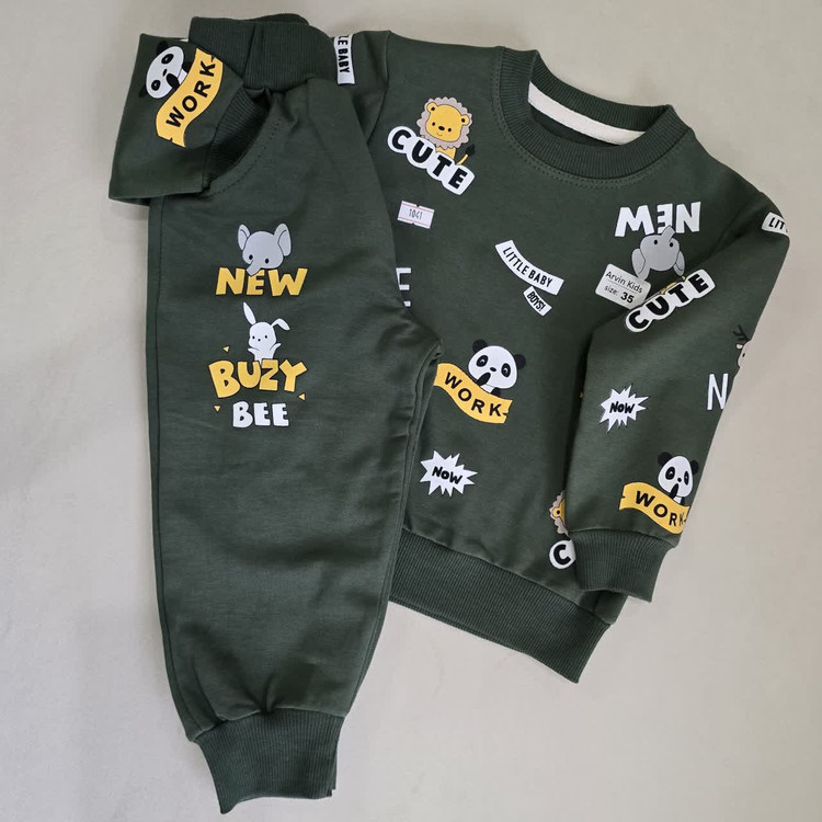 ست لباس خانگی پسرانه گت دار