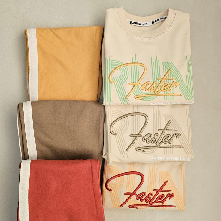 ست بلوز شلوار پسرانه جنس نخ پنبه