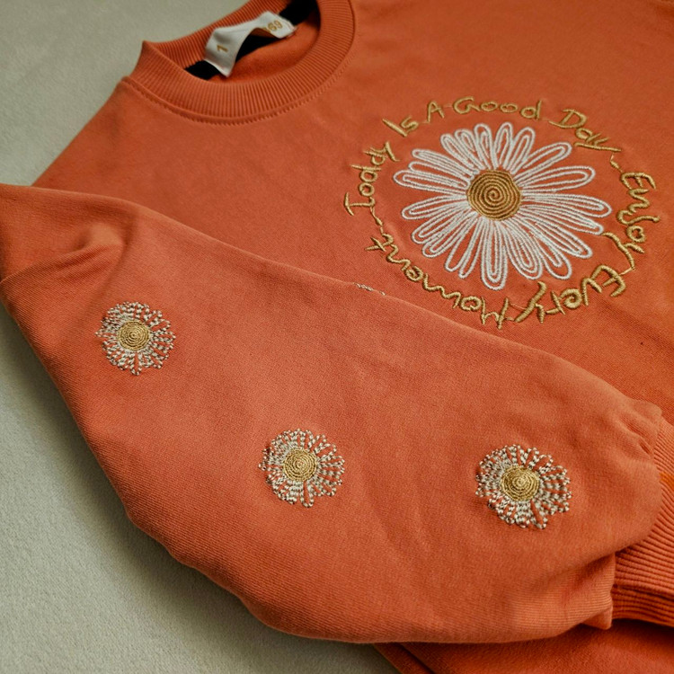 بلوز تک دخترانه با گل دوزی minimal