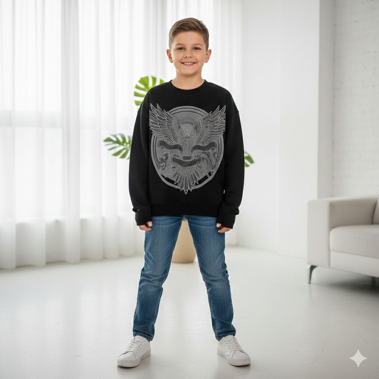 بلوز تک بچه گانه زمستانه با طرح عقاب