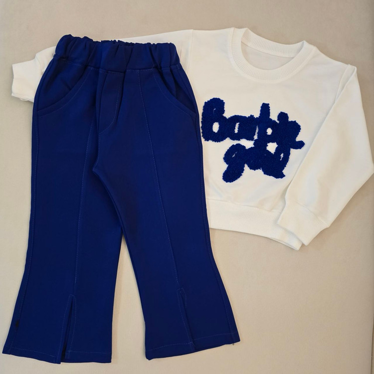 بلوز شلوار دخترانه رنگ آبی