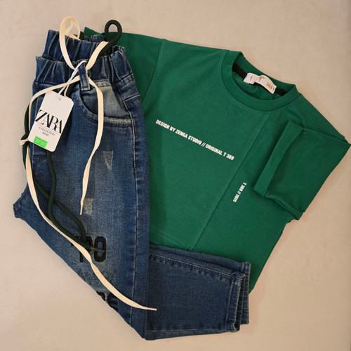 تیشرت اسپرت بچگانه نخ پنبه با طرح چاپی