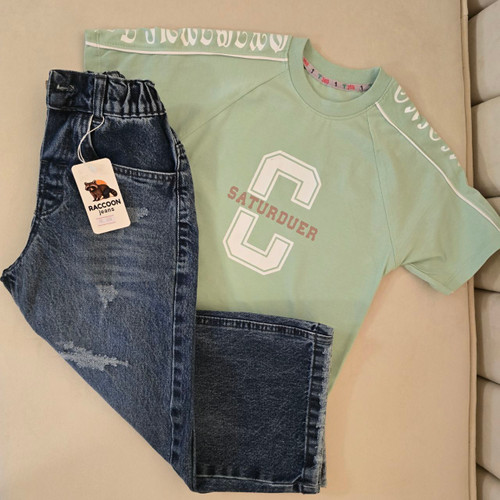 تیشرت اسپرت بچگانه نخ پنبه با طرح چاپی