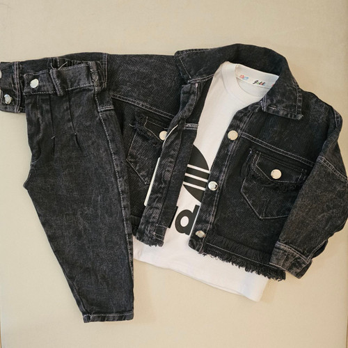 ست کت و شلوار جین بچگانه اسپرت