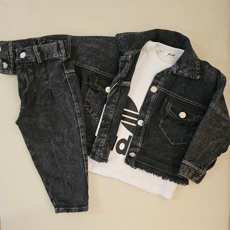 ست کت و شلوار جین بچگانه اسپرت