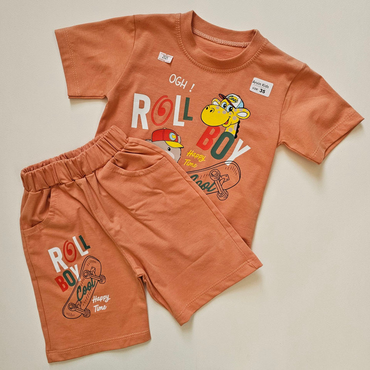 تیشرت شلوارک بچه گانه با طرح چاپی