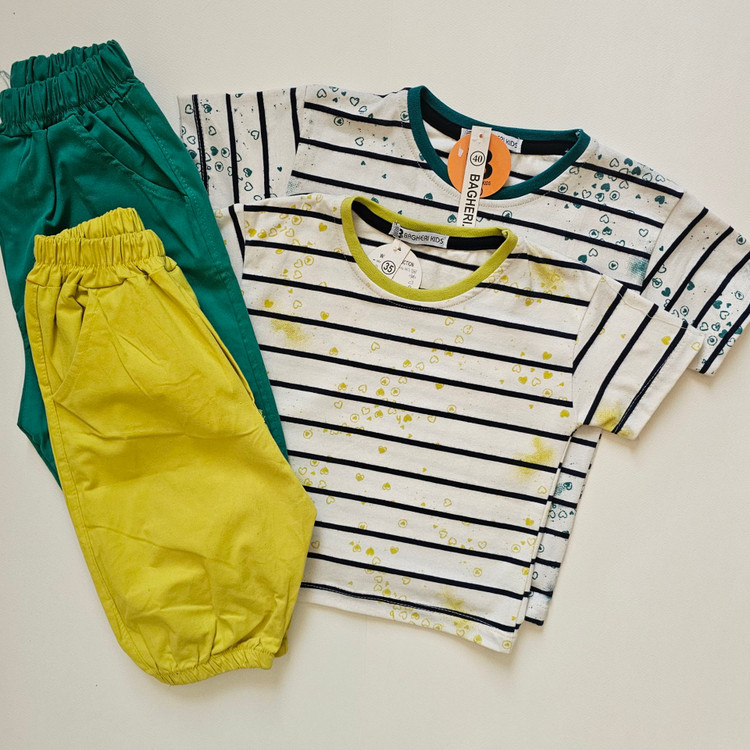 ست تیشرت شلوارک دخترانه بچه گانه