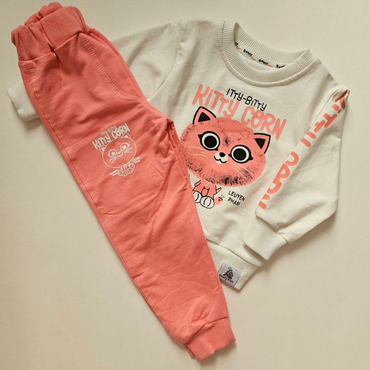 ست بلوز شلوار کیتی دخترانه