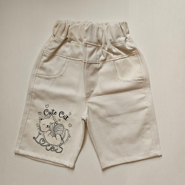 ست تیشرت نخی و شلوارک کتان بچه گانه