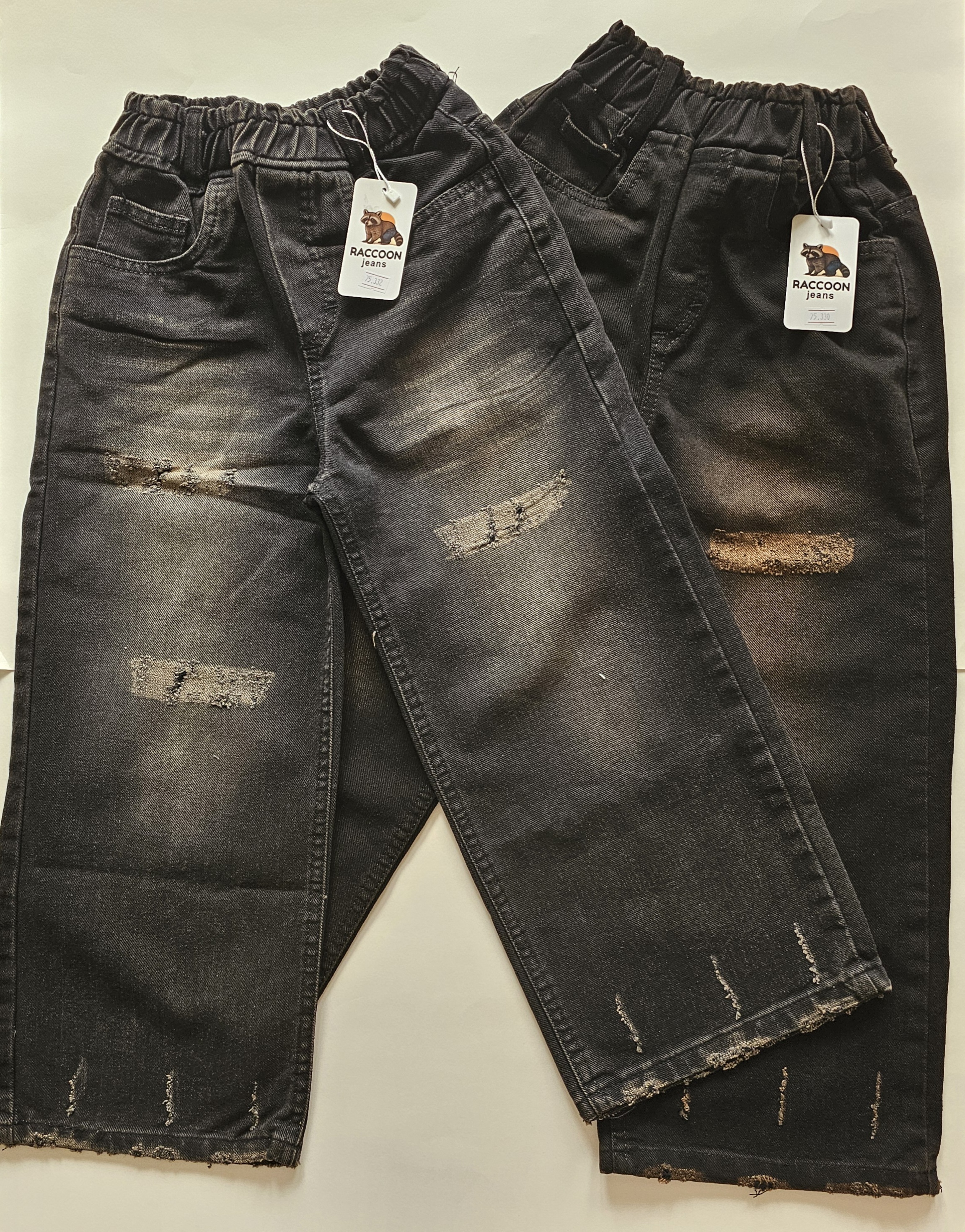 شلوار جین بگ پسرانه طرح پارگی (برند راکون – RACCOON Jeans)
